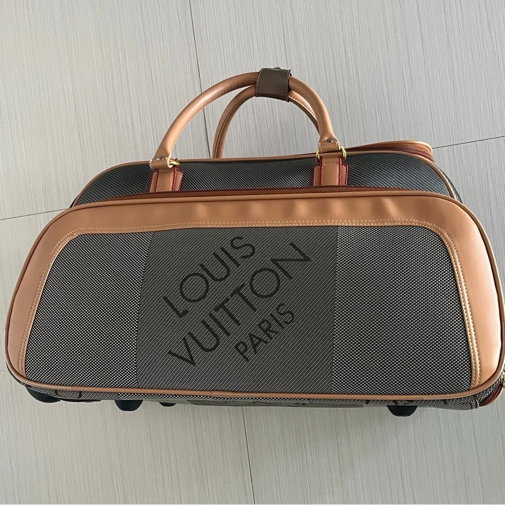 Louis Vuitton Brown and Black Travel Bag
